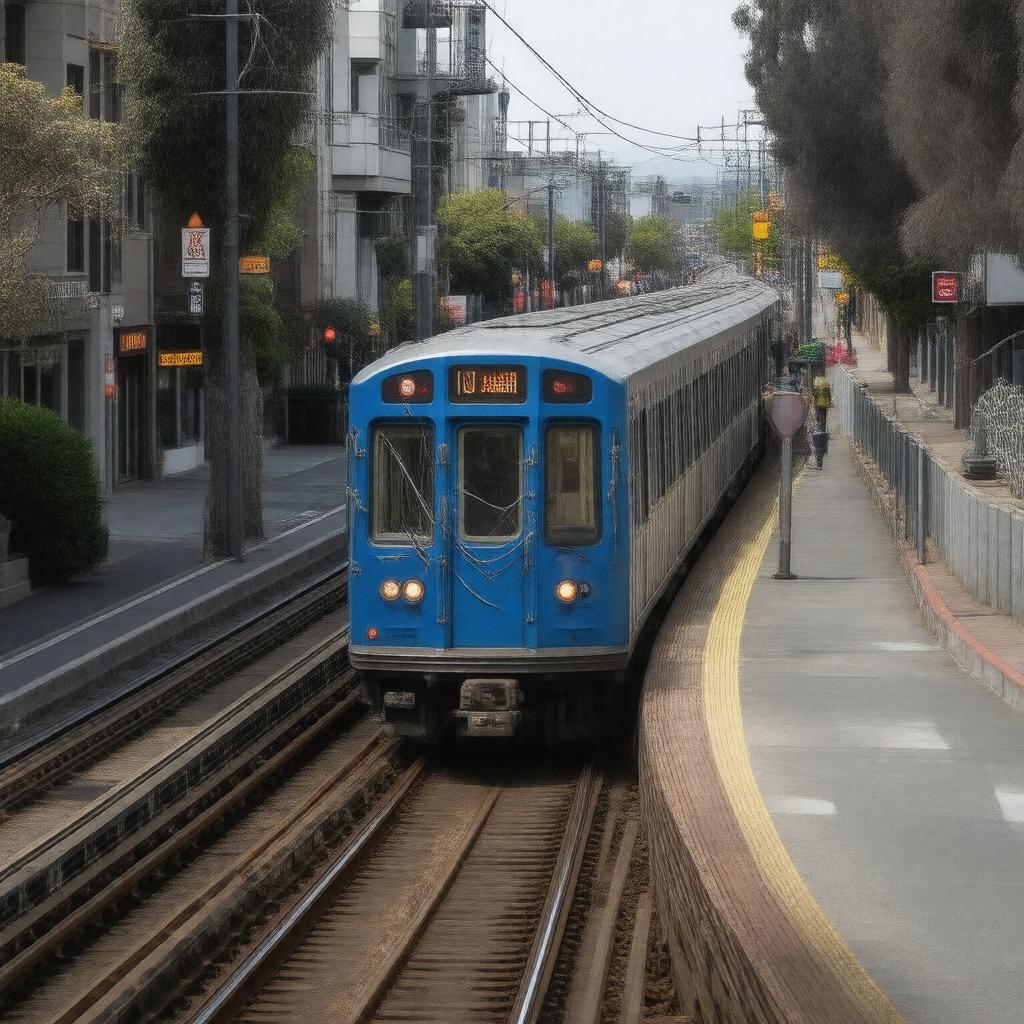 Click to view larger image AI-created image of N Judah Muni Metro line