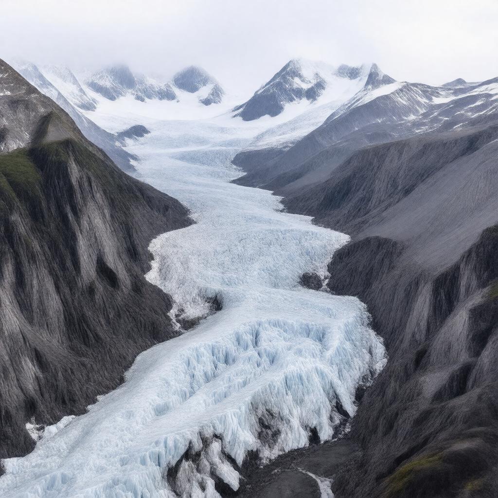 AI-created image of Nabesna Glacier