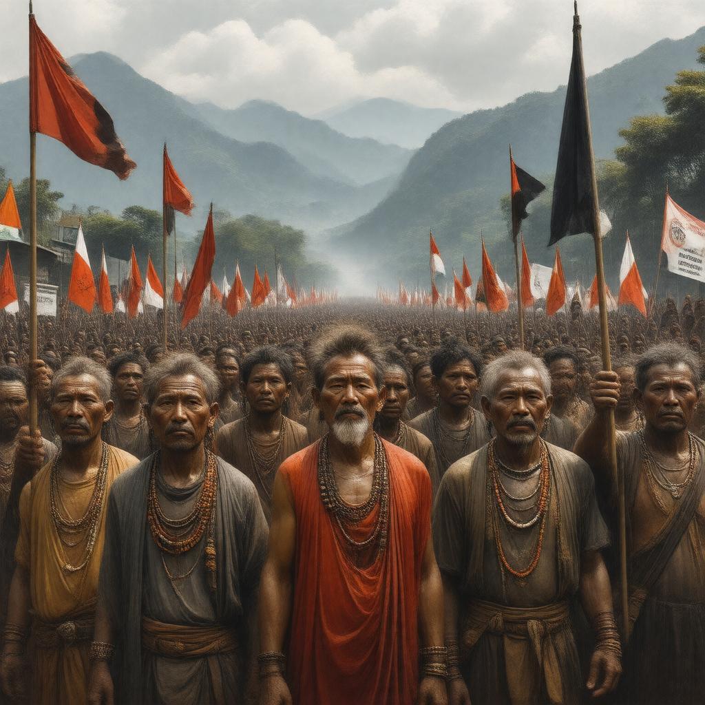 AI-created image of Nagaland independence movement