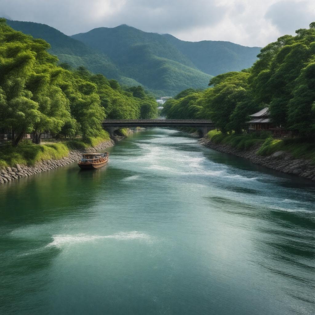 AI-created image of Nagara River