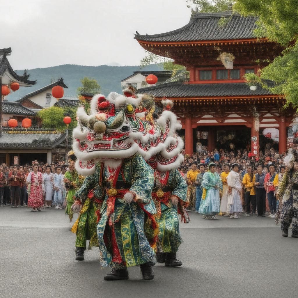 AI-created image of Nagasaki Kunchi