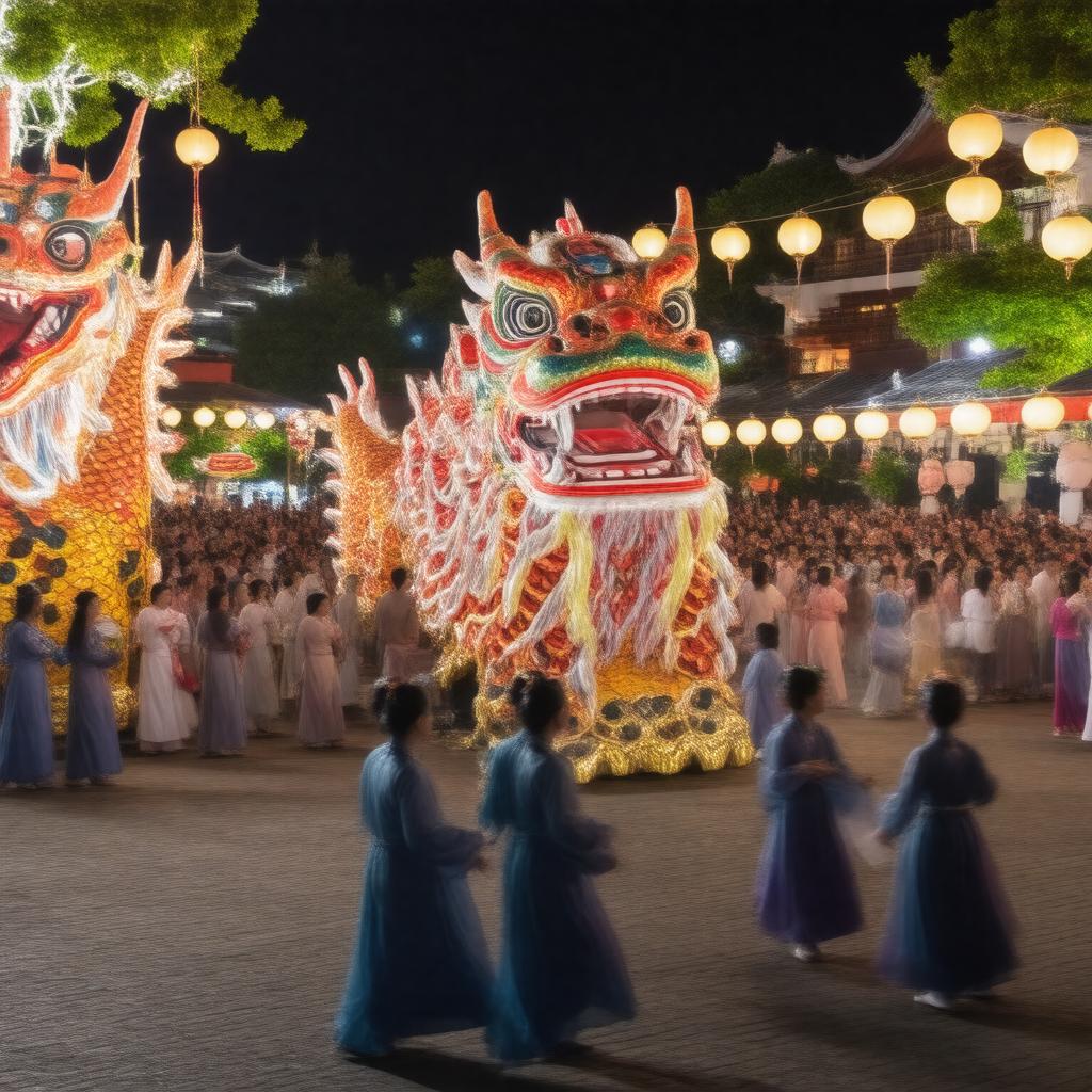 AI-created image of Nagasaki Kunchi Festival