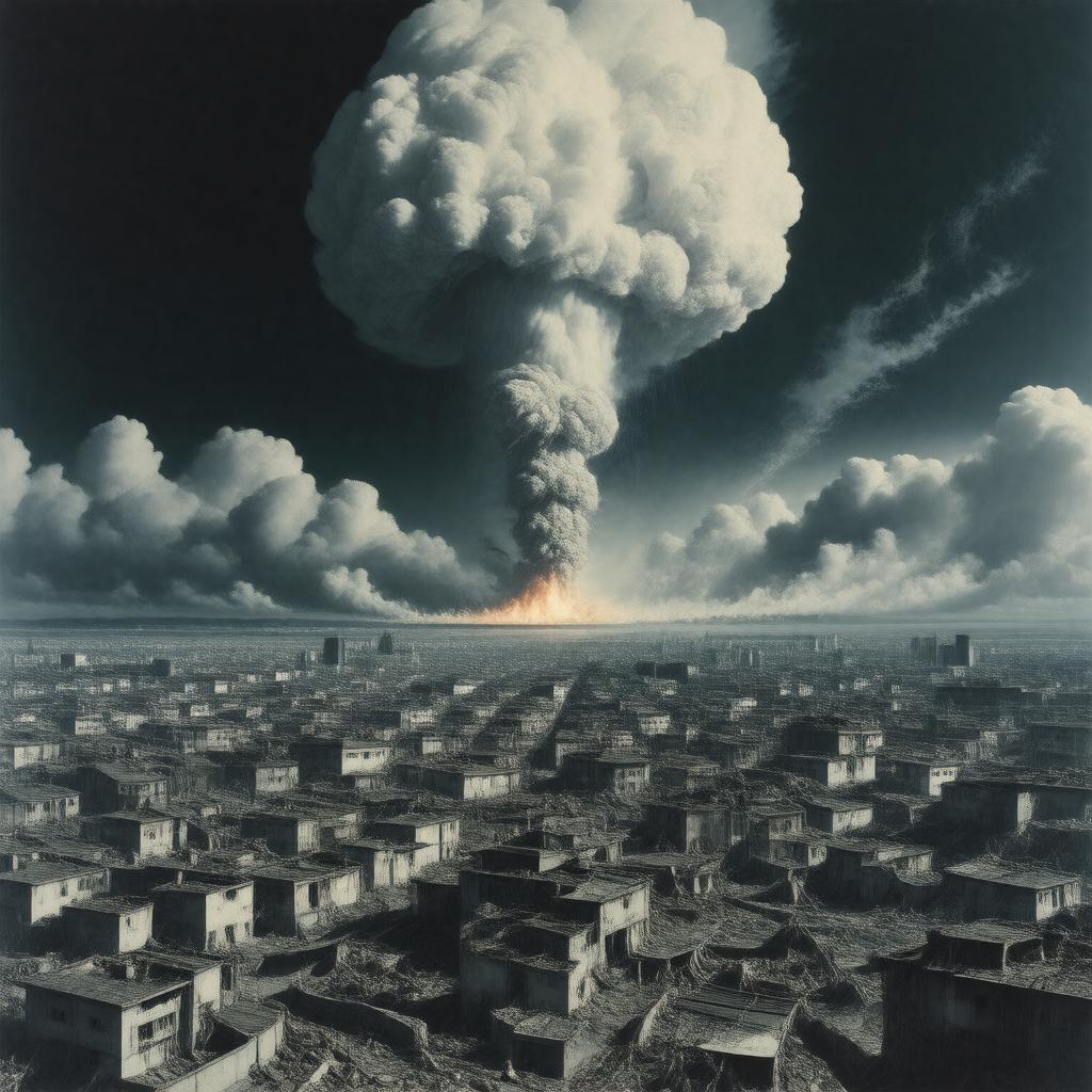 AI-created image of Nagasaki bombing