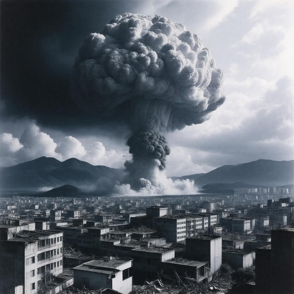 AI-created image of Nagasaki bombing
