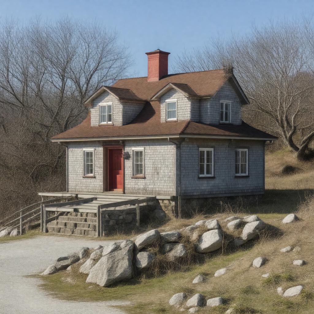 AI-created image of Nahant Life-Saving Station