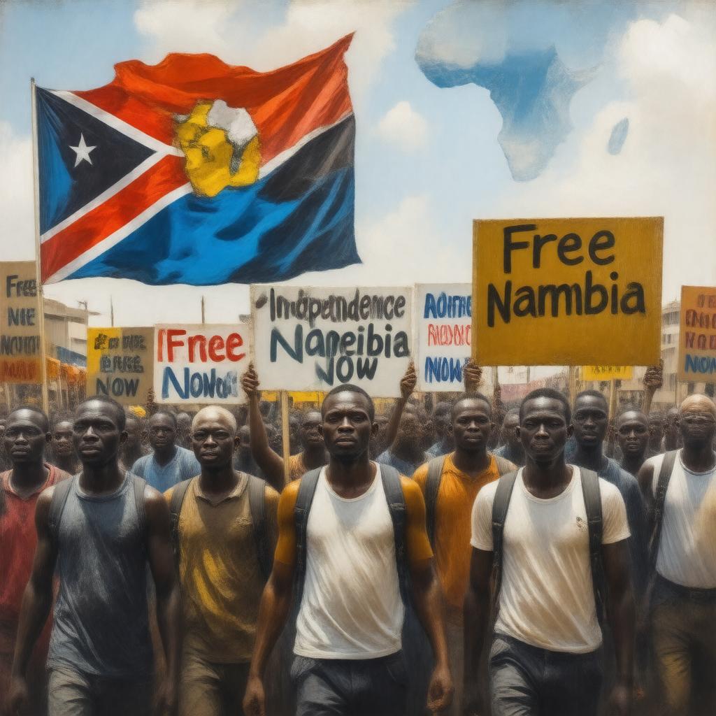 AI-created image of Namibian independence movement