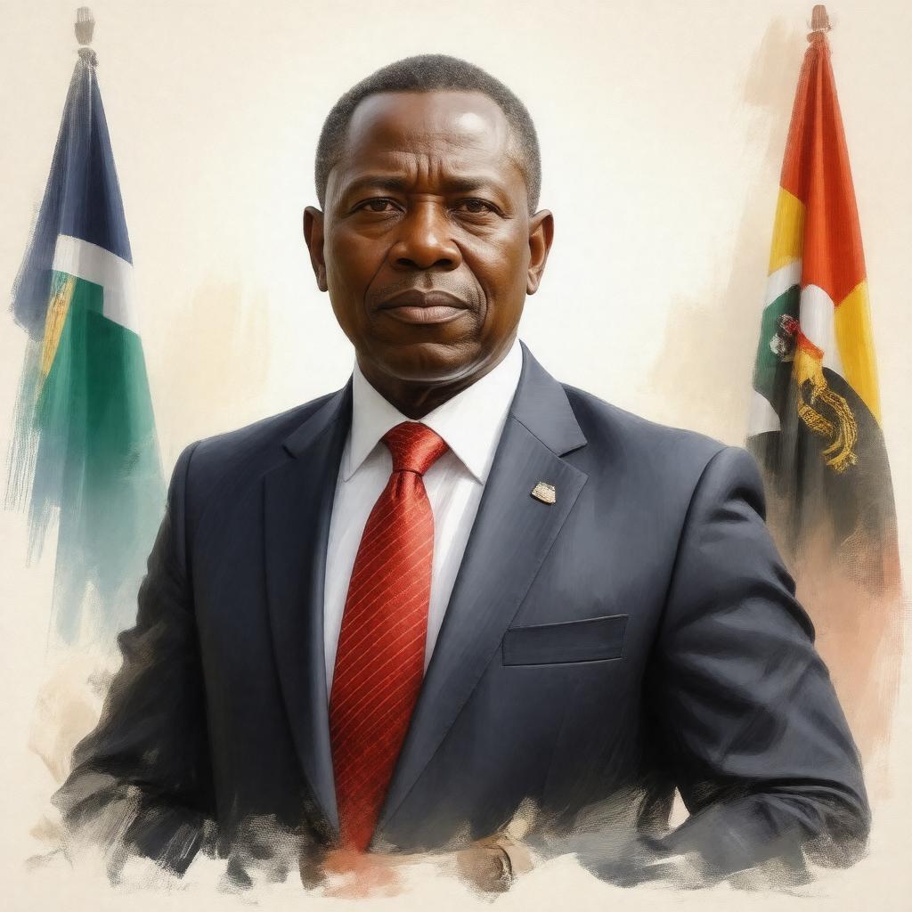 AI-created image of Nangolo Mbumba