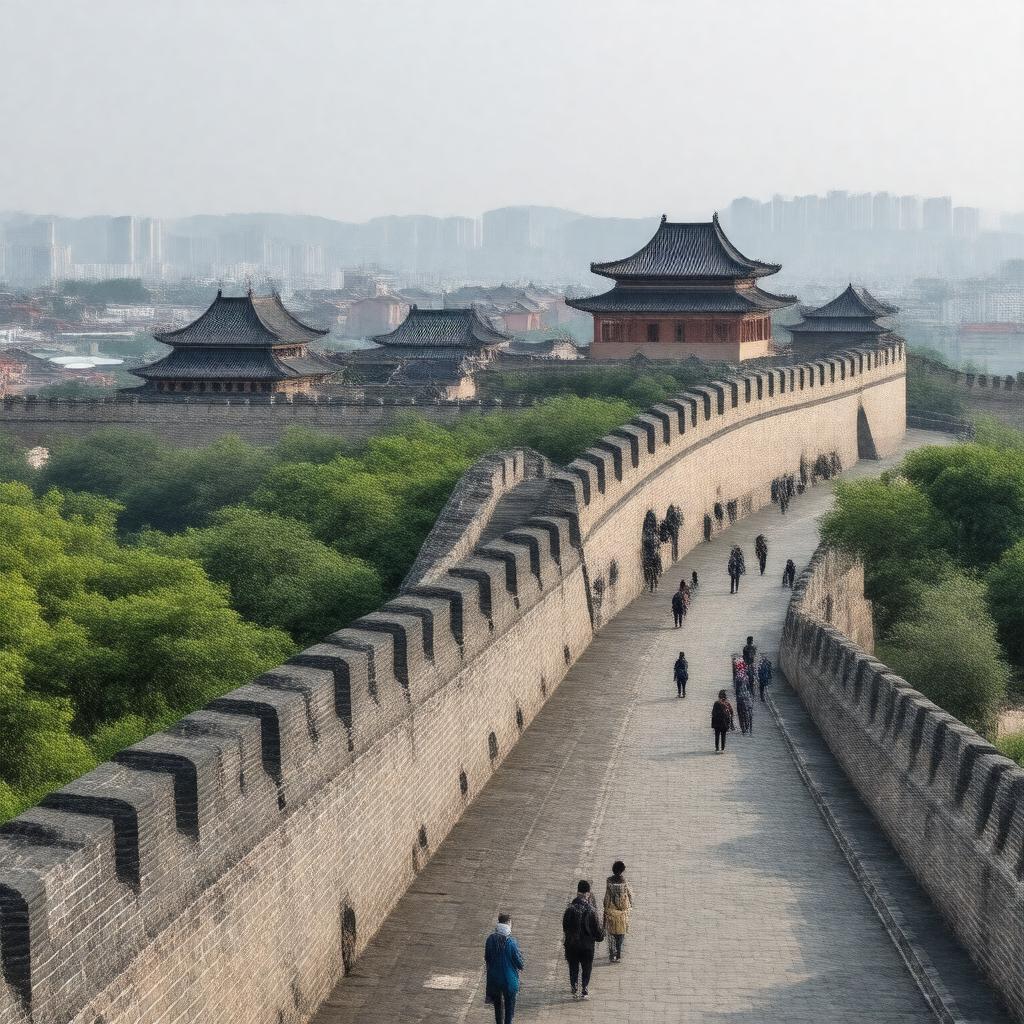 AI-created image of Nanjing City Wall