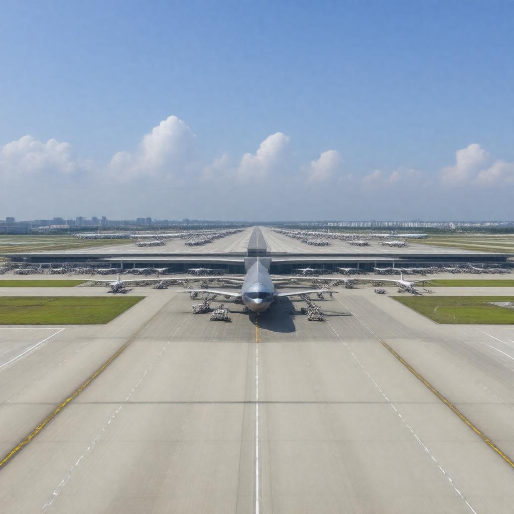 Click to view larger image AI-created image of Nanjing Lukou International Airport