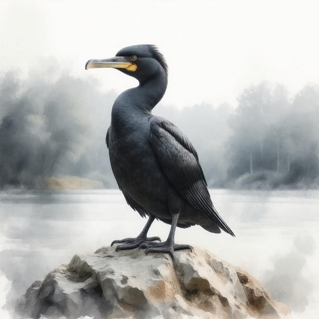 AI-created image of Nannopterum auritum