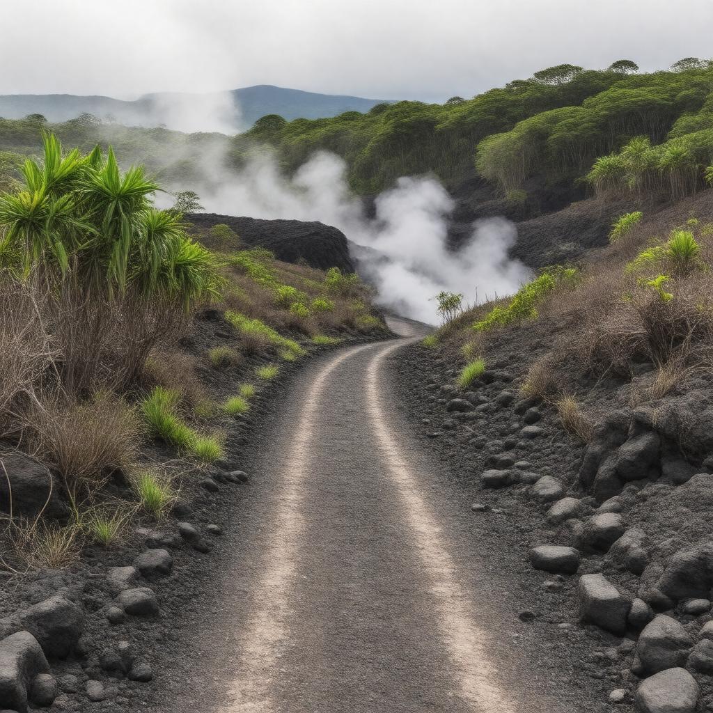 AI-created image of Napau Trail