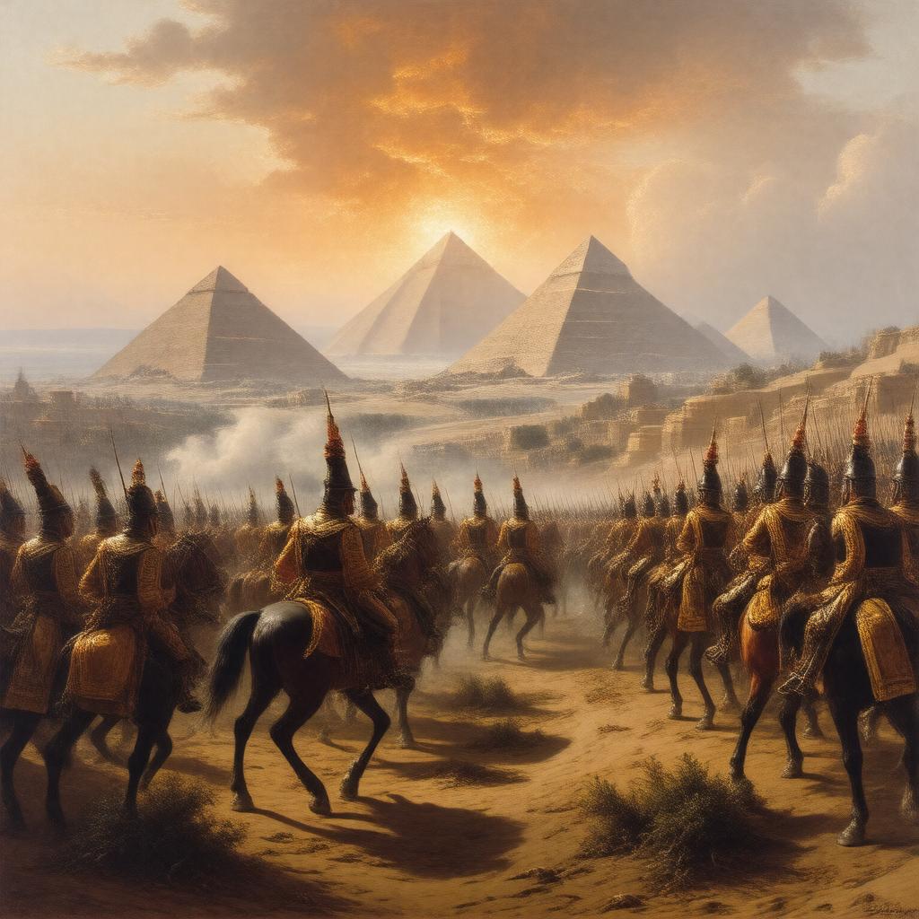 AI-created image of Napoleonic campaign in Egypt