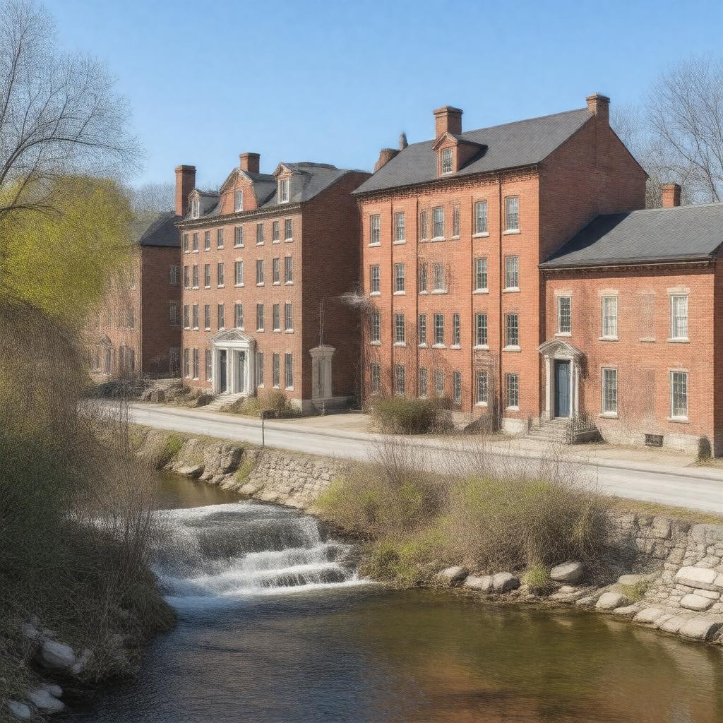 AI-created image of Nashua Manufacturing Company Historic District