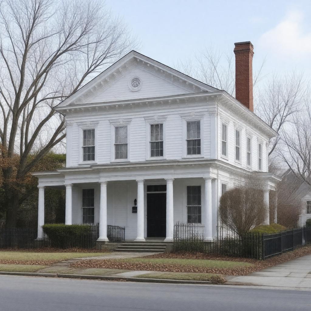 Click to view larger image AI-created image of Nathaniel Topliff Allen Homestead