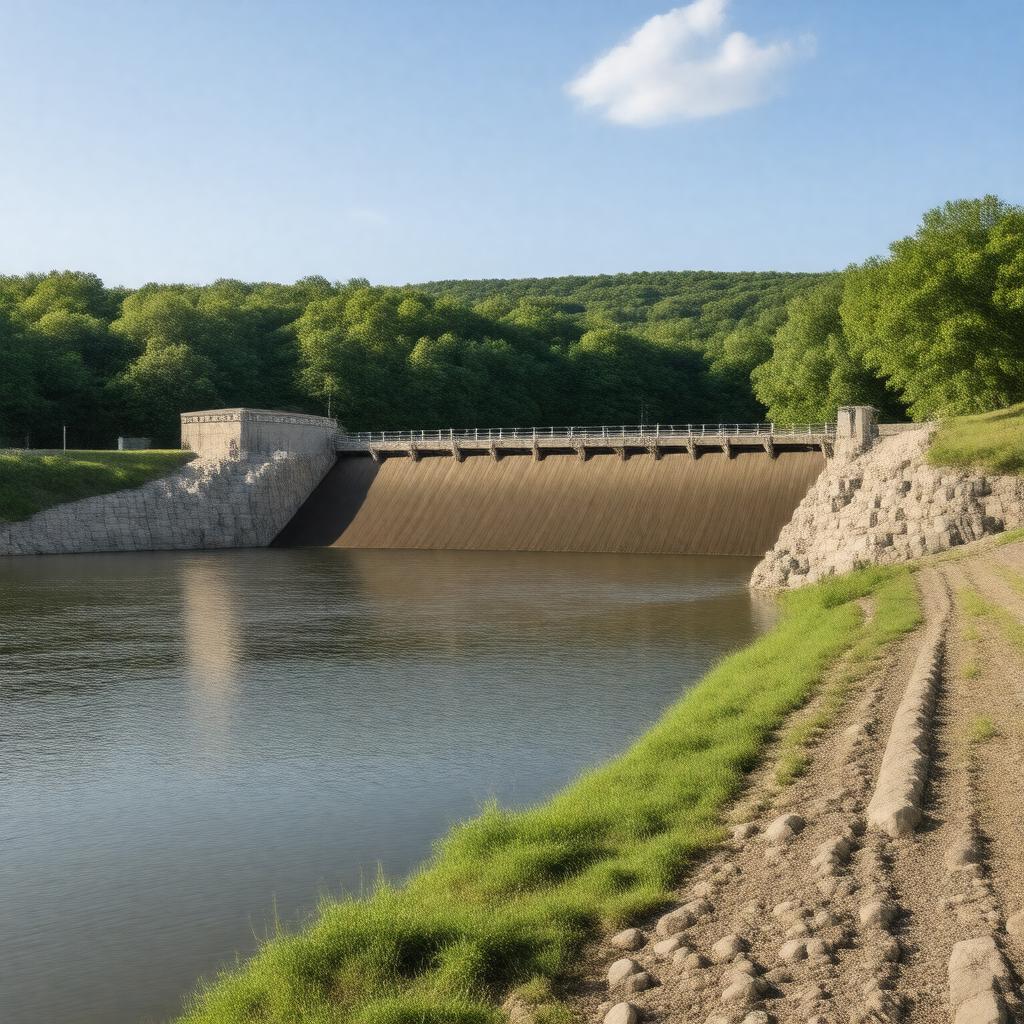 AI-created image of Natick Dam