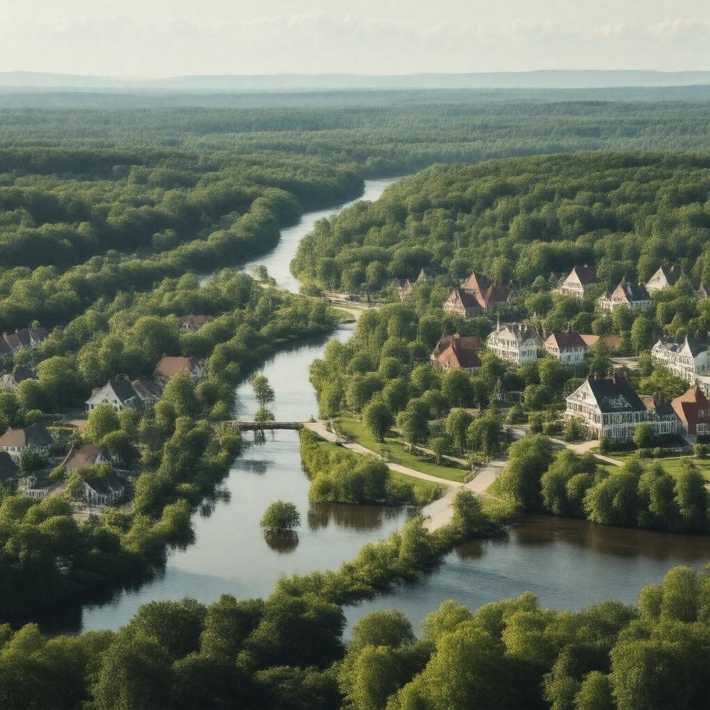 AI-created image of Natick, Massachusetts