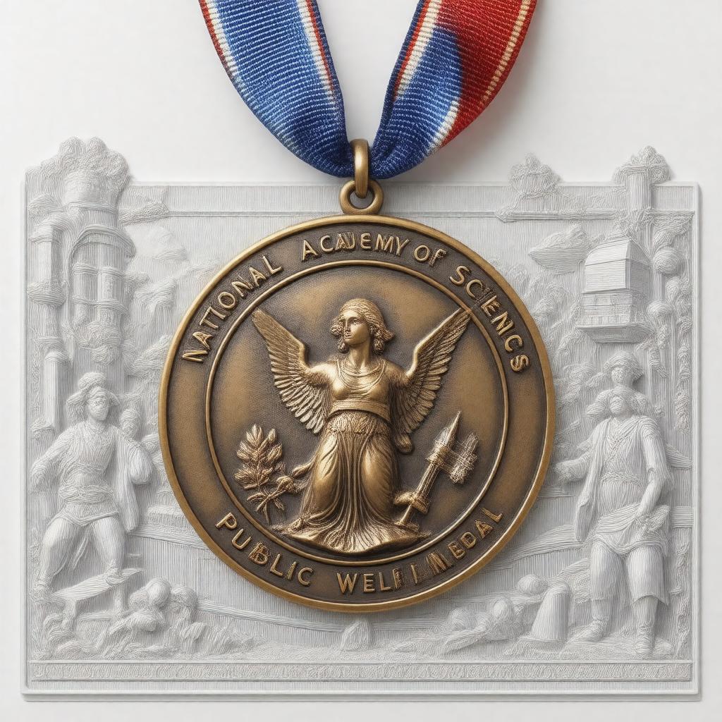 AI-created image of National Academy of Sciences Public Welfare Medal