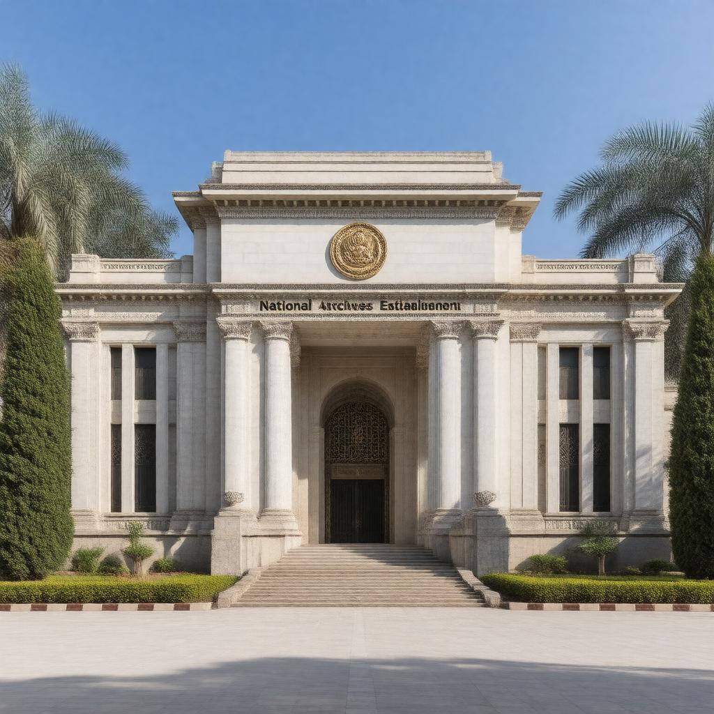 Click to view larger image AI-created image of National Archives Establishment