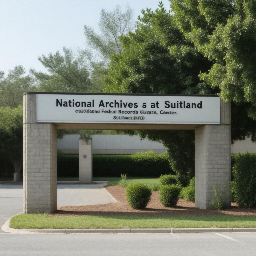 AI-created image of National Archives at Suitland