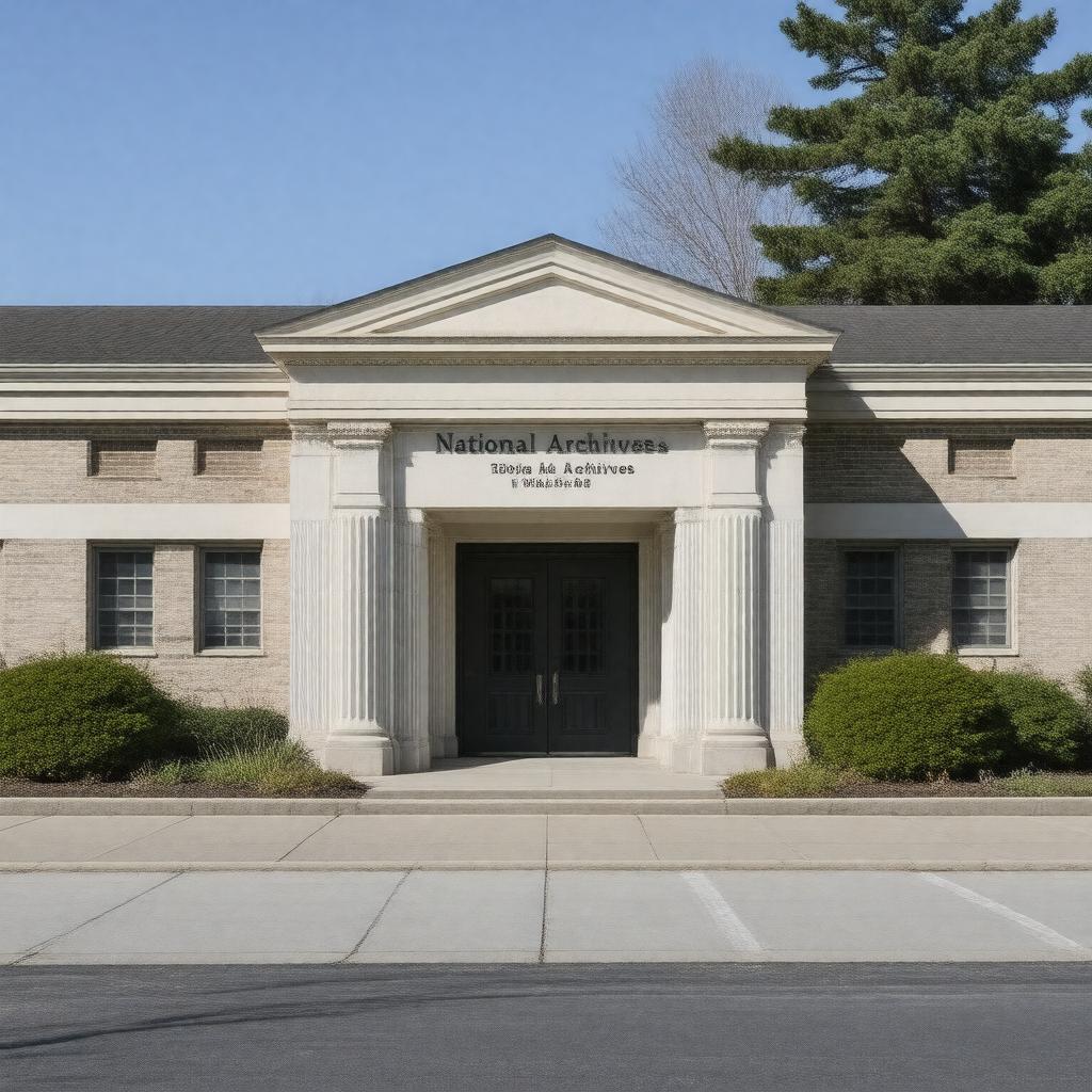 Click to view larger image AI-created image of National Archives at Waltham