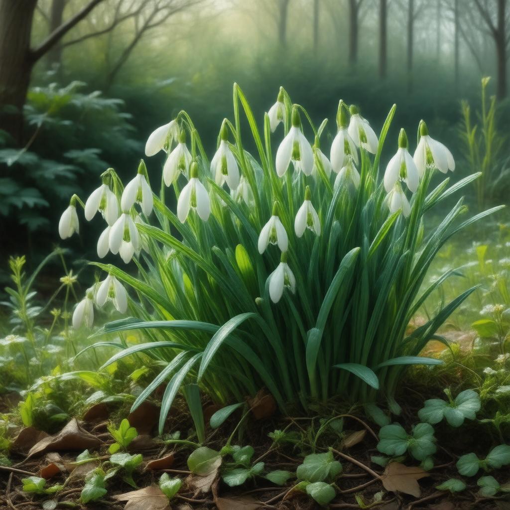 Click to view larger image AI-created image of National Collection of Galanthus (snowdrops)