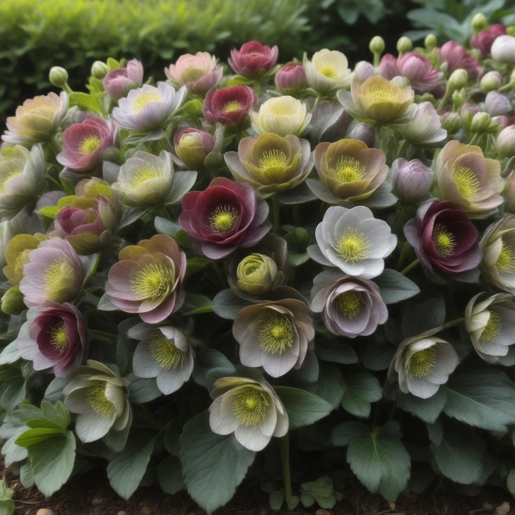 Click to view larger image AI-created image of National Collection of Helleborus