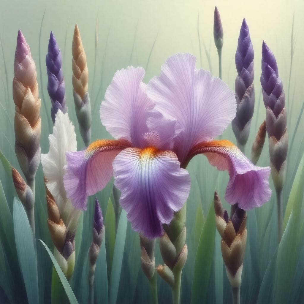 AI-created image of National Collection of Iris laevigata