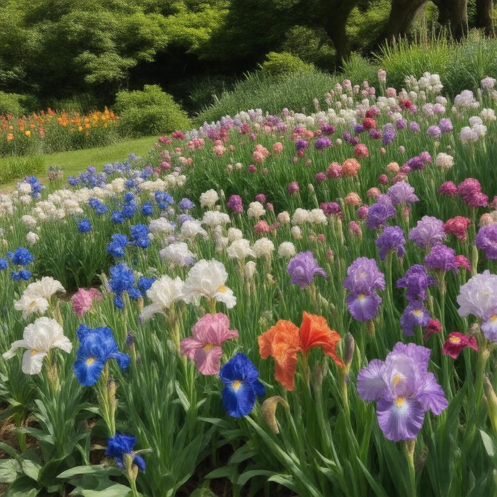 AI-created image of National Collection of Iris sibirica