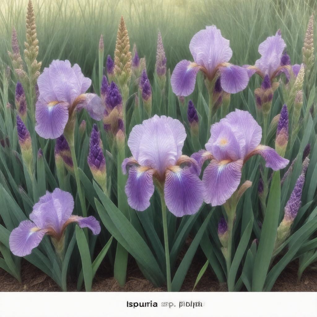 AI-created image of National Collection of Iris spuria subsp. pallida