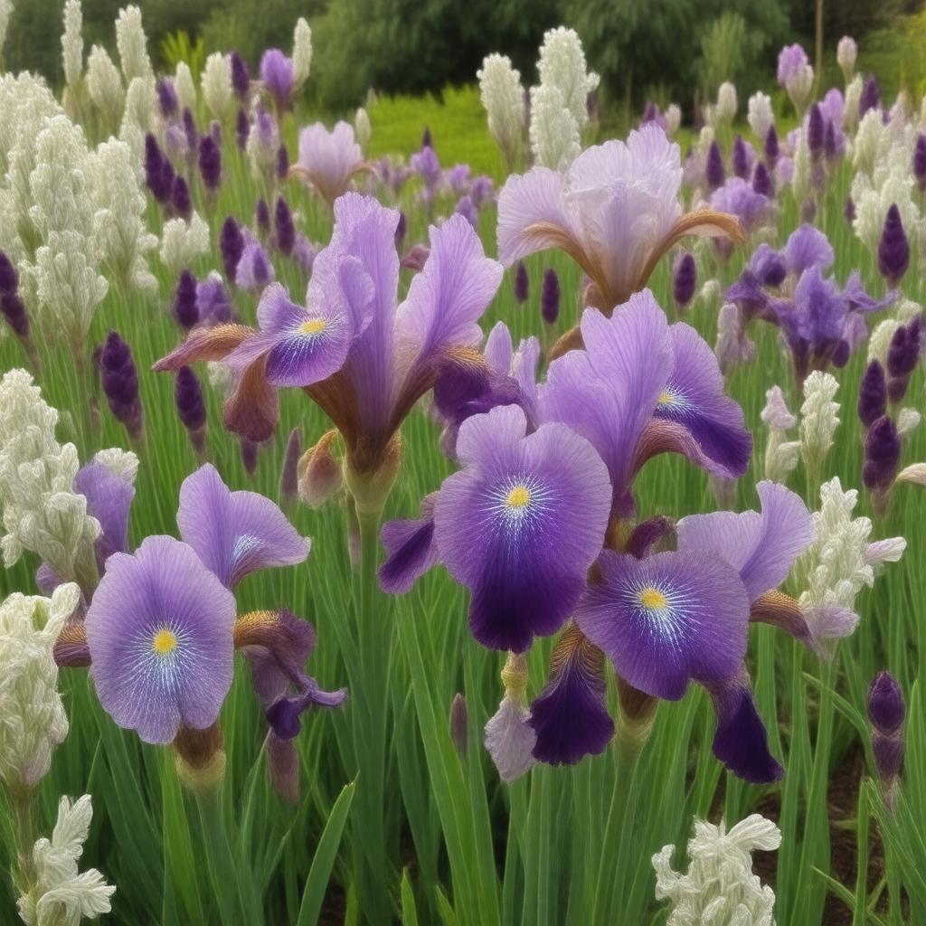 AI-created image of National Collection of Iris spuria subsp. sibirica