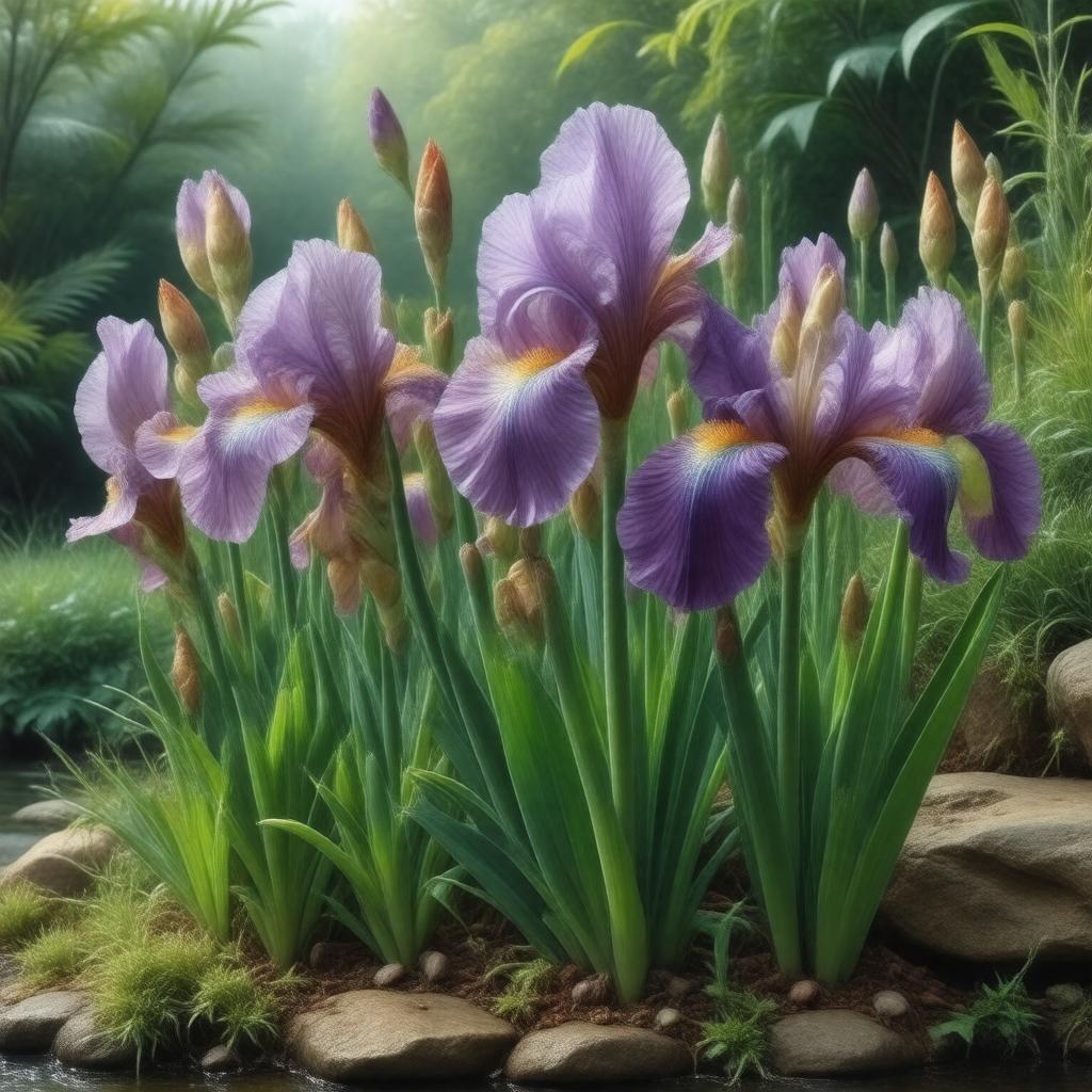 Click to view larger image AI-created image of National Collection of Iris spuria subsp. wilsonii