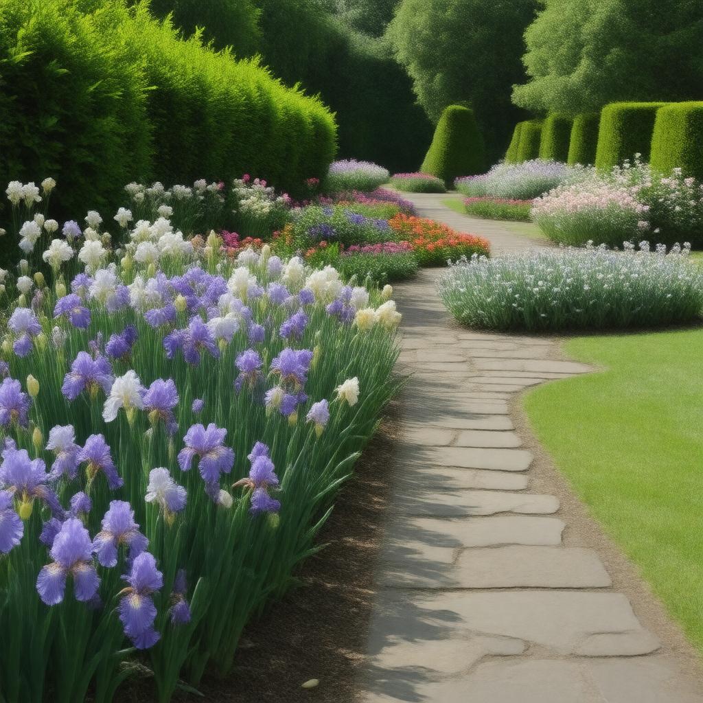 Click to view larger image AI-created image of National Collection of Iris unguicularis