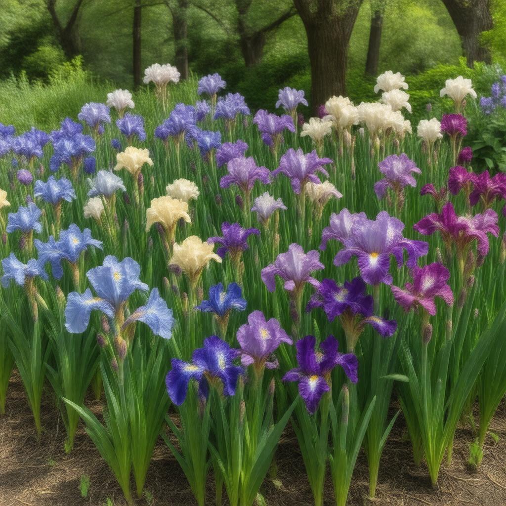 Click to view larger image AI-created image of National Collection of Iris virginica