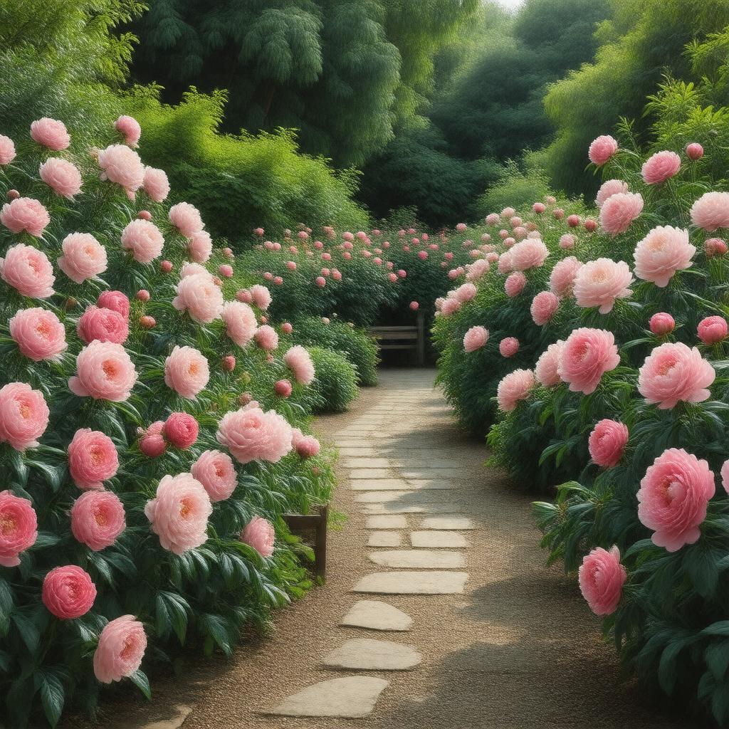Click to view larger image AI-created image of National Collection of Paeonia (peonies)