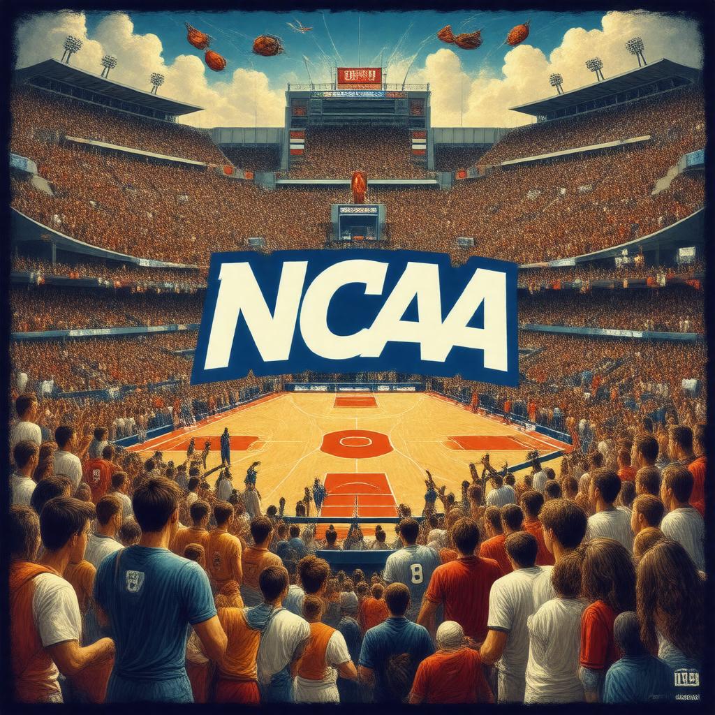 Click to view larger image AI-created image of National Collegiate Athletic Association