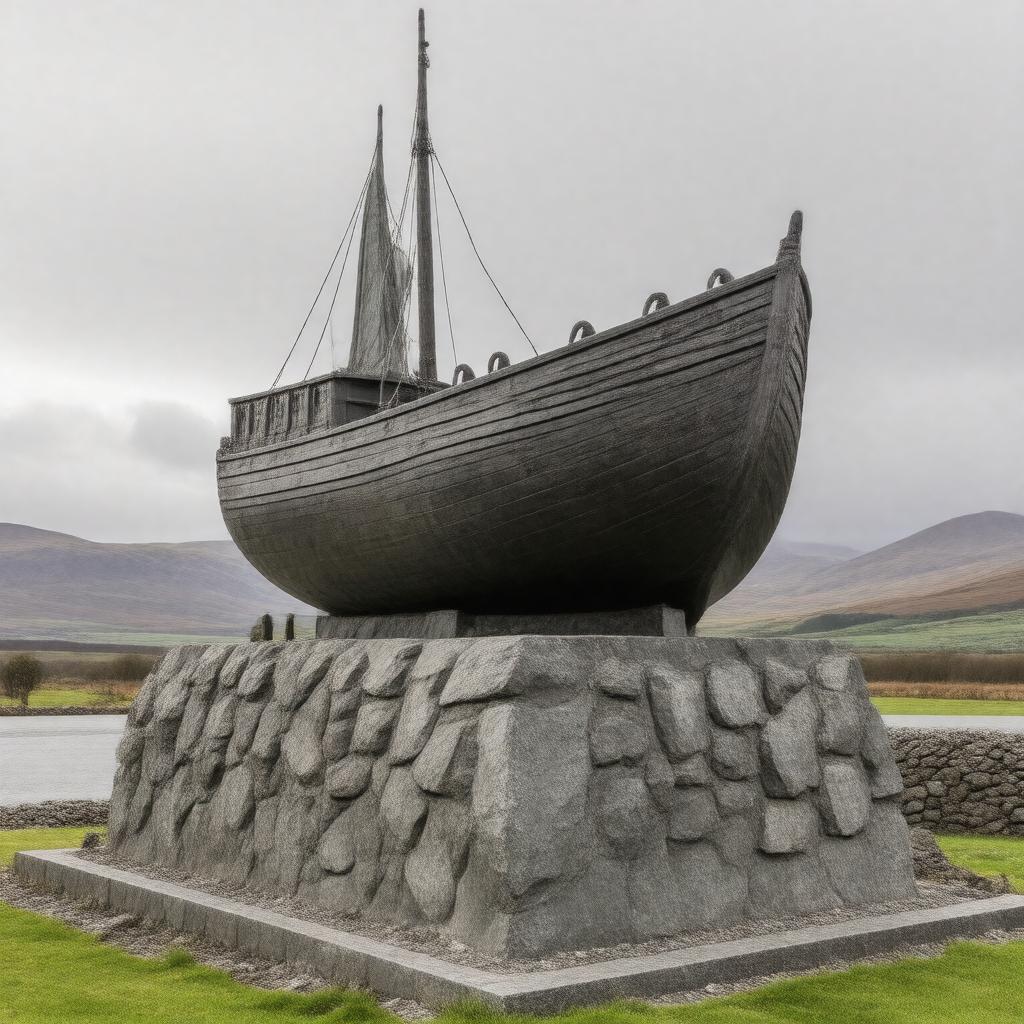 AI-created image of National Famine Memorial, County Mayo