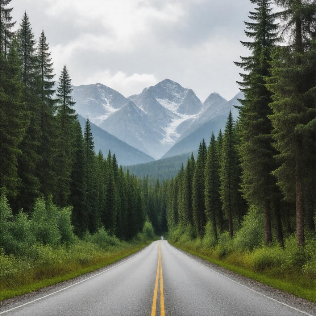 AI-created image of National Forest Scenic Byway