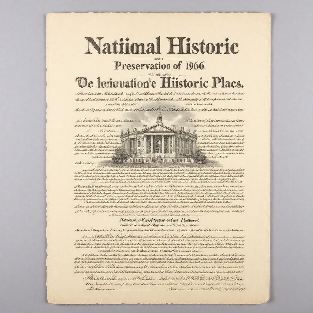 AI-created image of National Historic Preservation Act of 1966