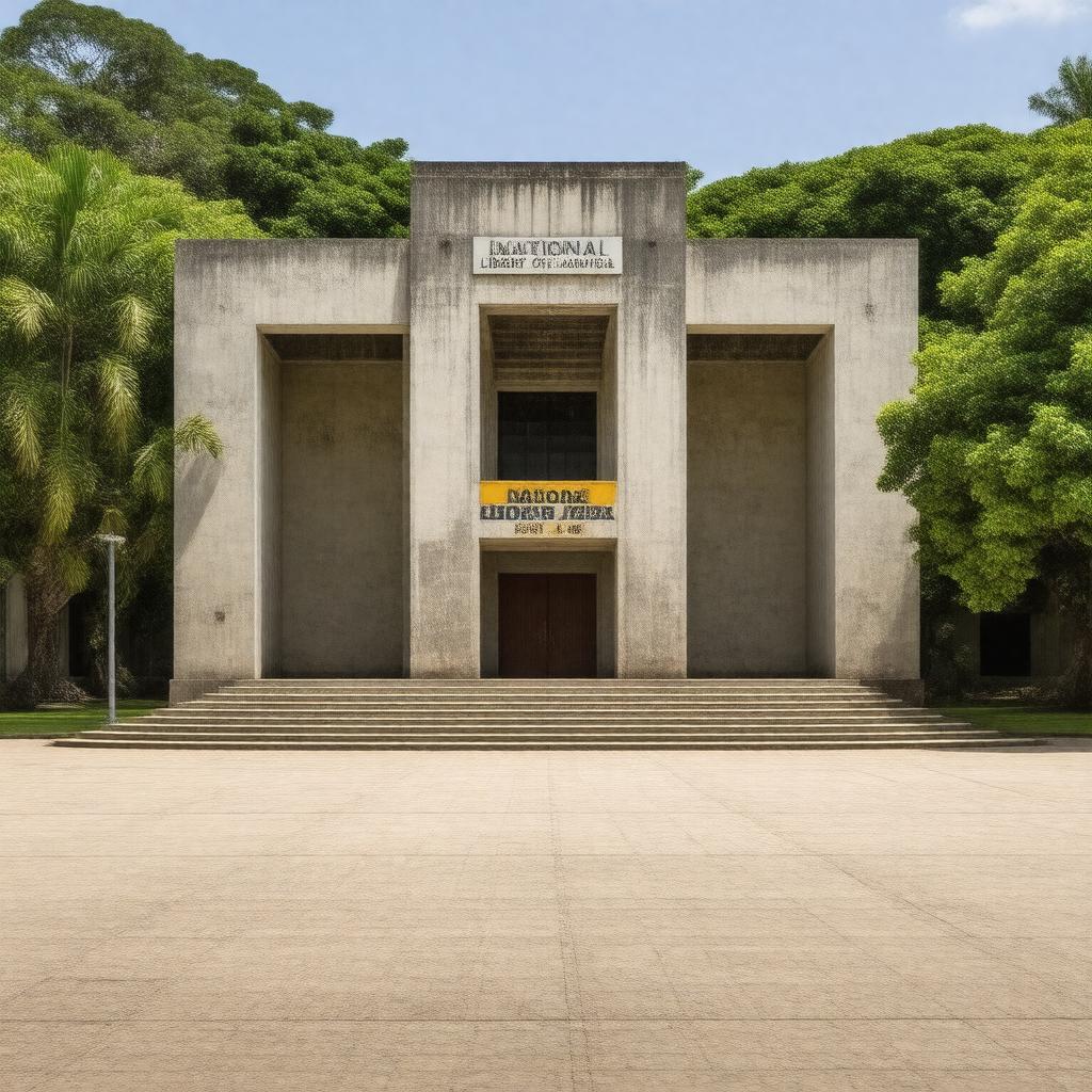 AI-created image of National Library of Jamaica