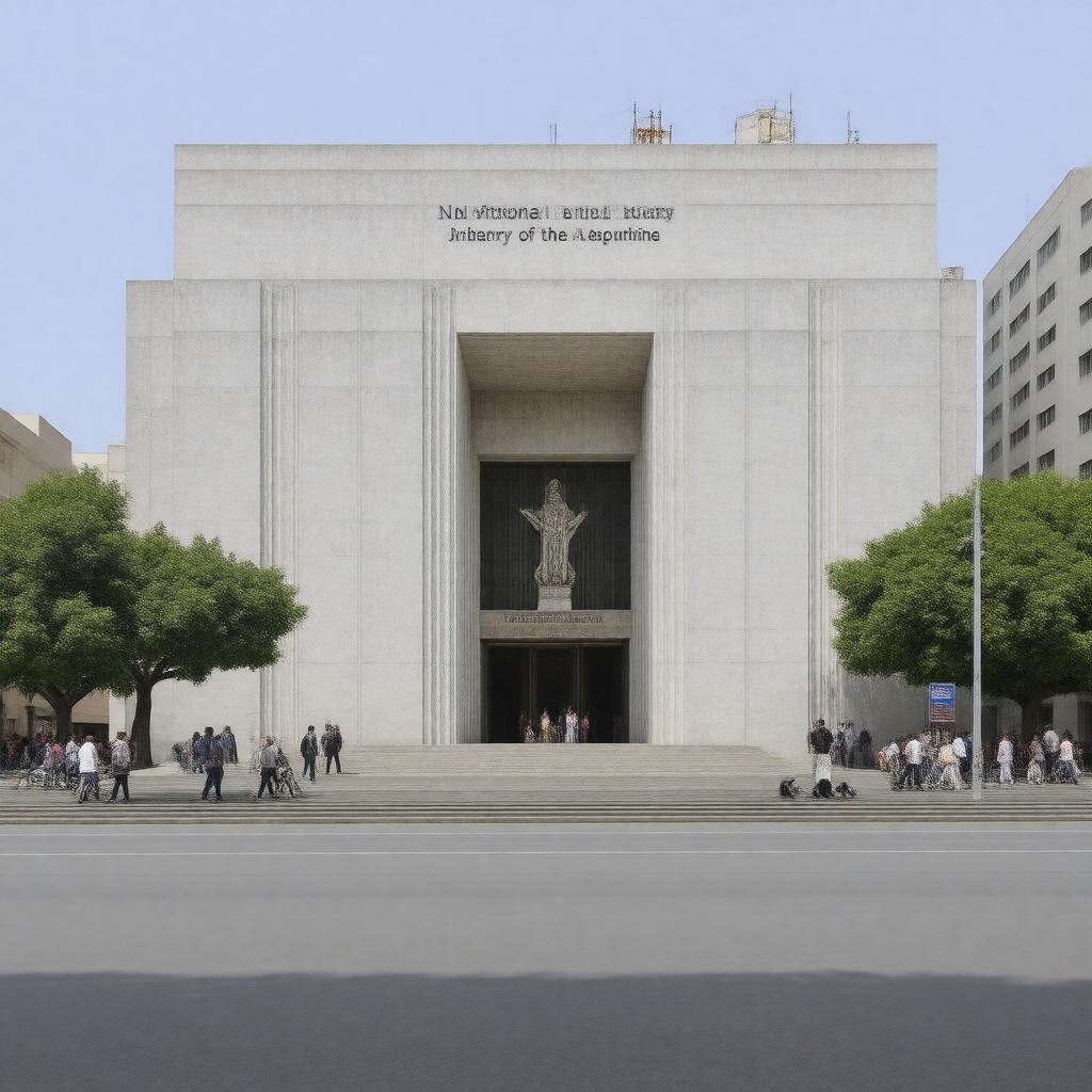 AI-created image of National Library of the Argentine Republic