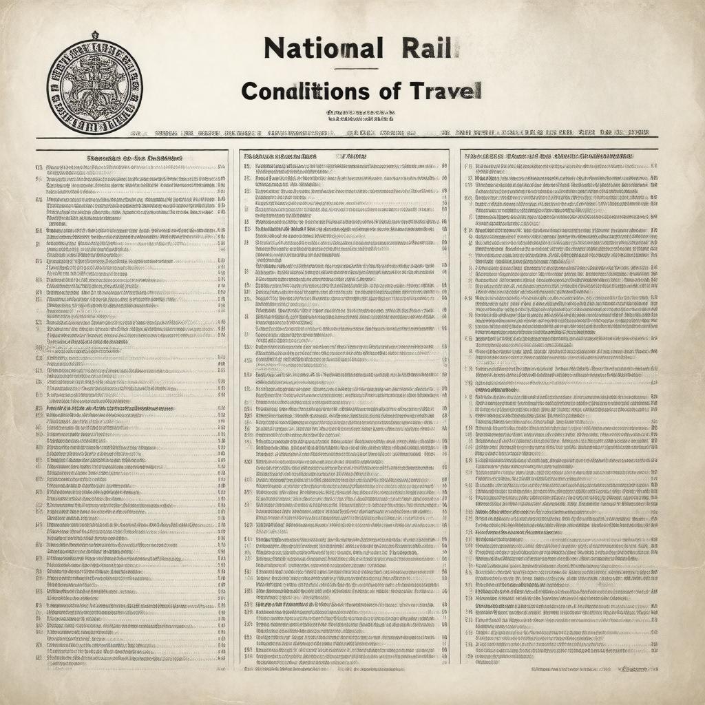 AI-created image of National Rail Conditions of Travel