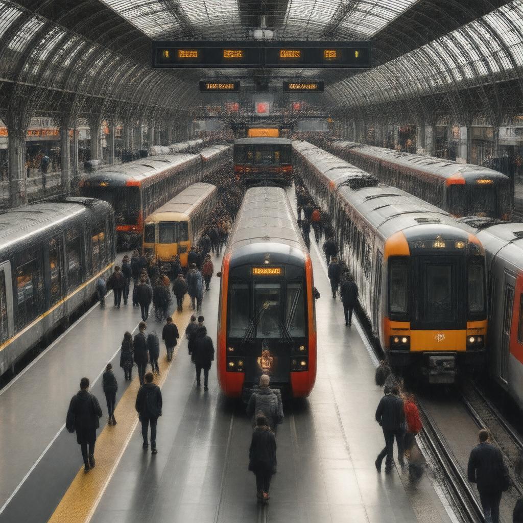 AI-created image of National Rail (within London)