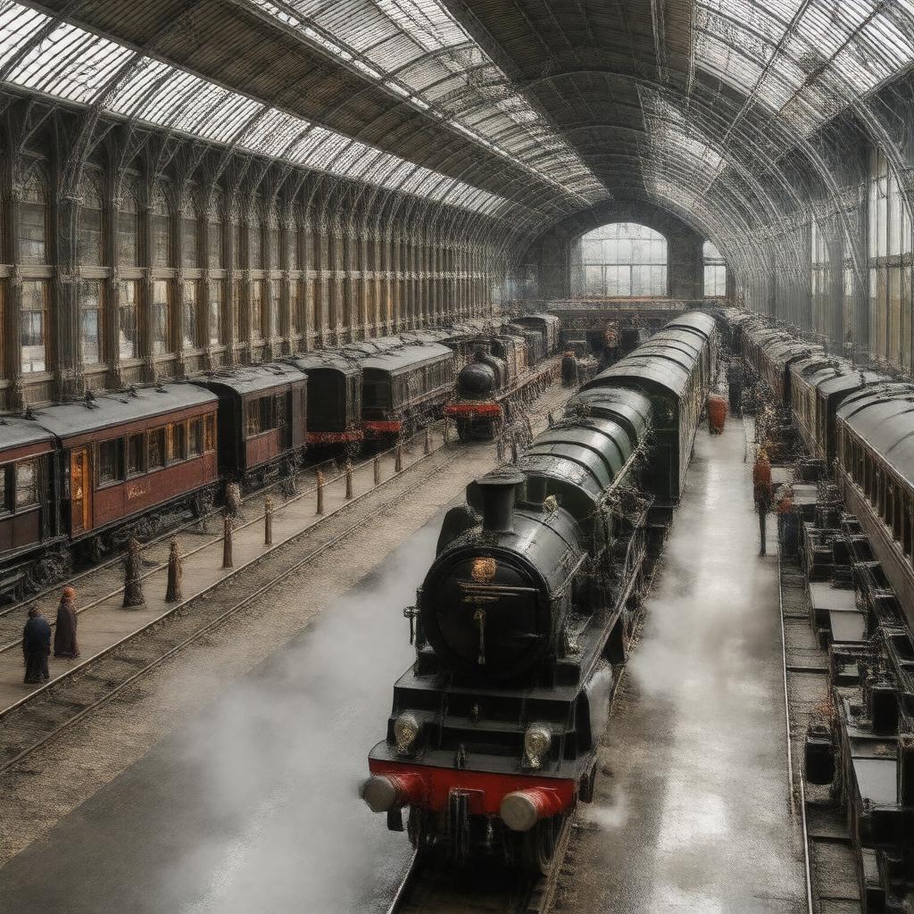 AI-created image of National Railway Museum, York