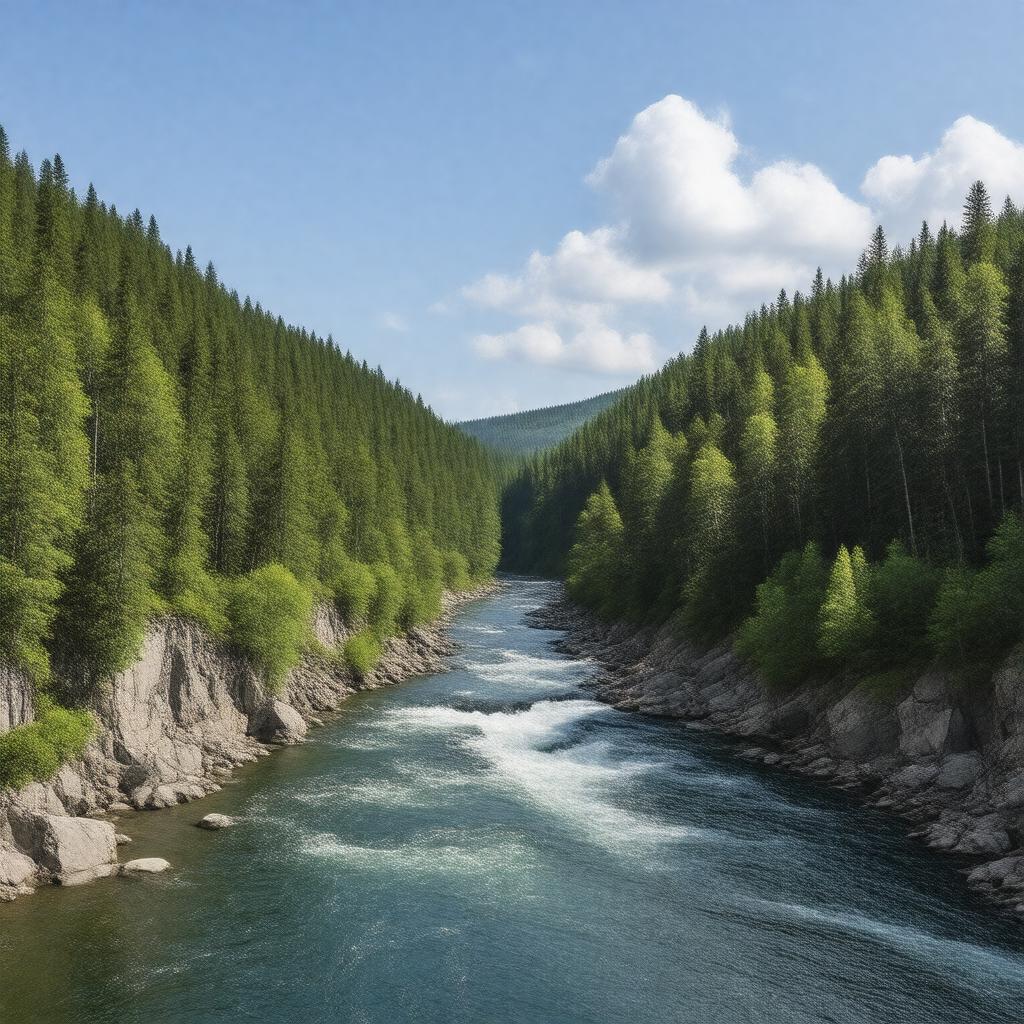 AI-created image of National Wild and Scenic River (West Branch)