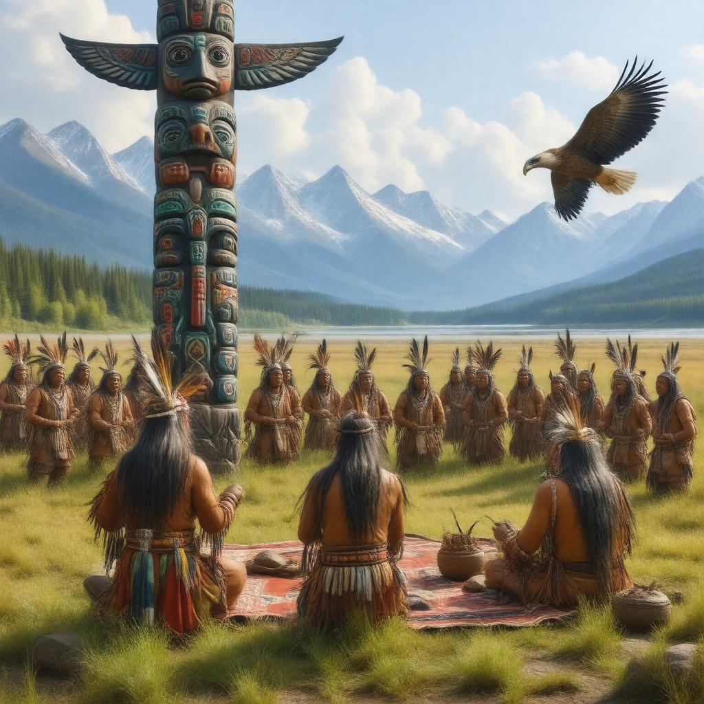 AI-created image of Native American tribe