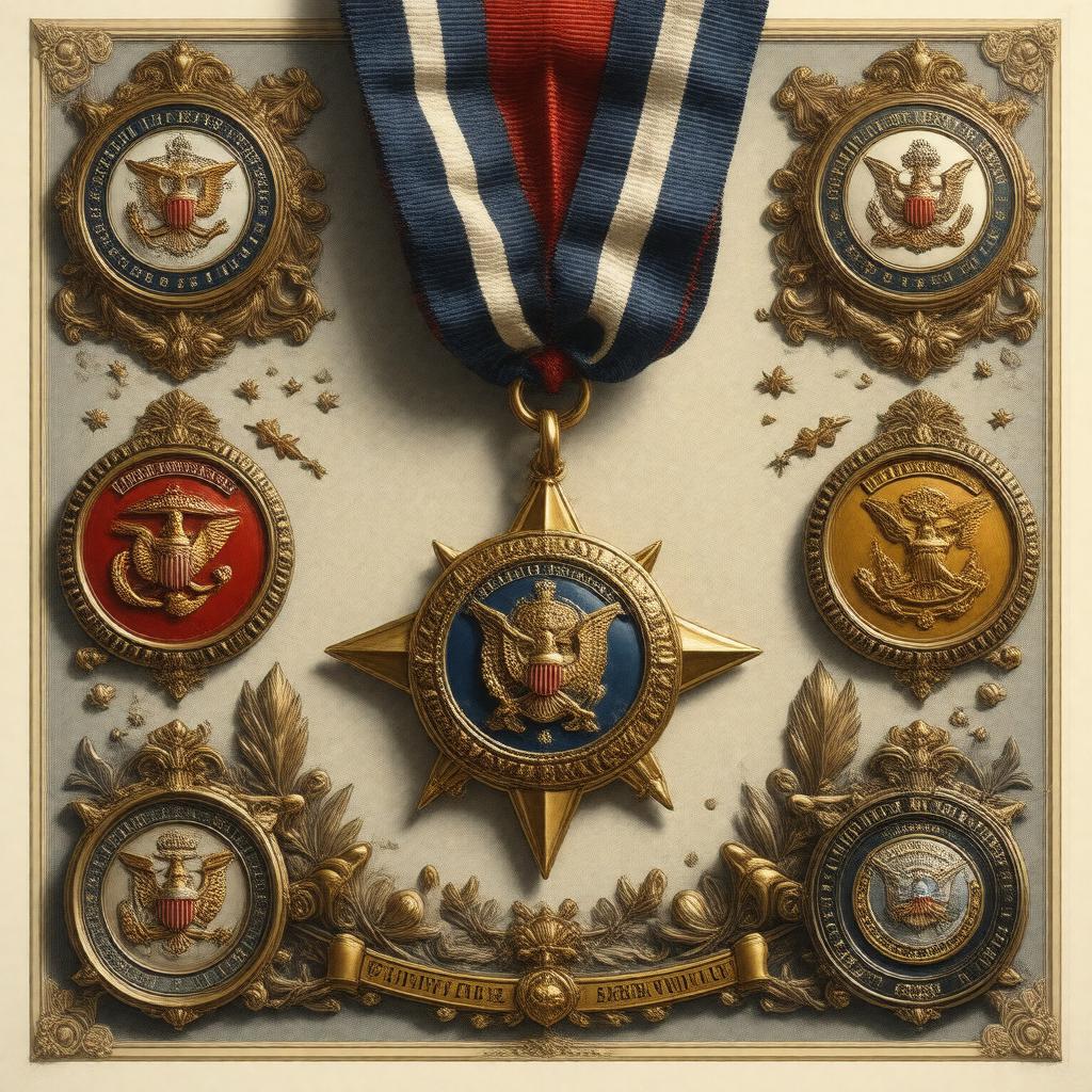 Click to view larger image AI-created image of Naval Order of the United States Distinguished Service Award