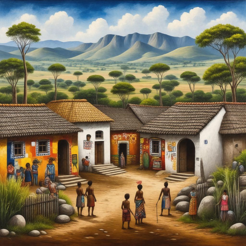 Click to view larger image AI-created image of Ndebele