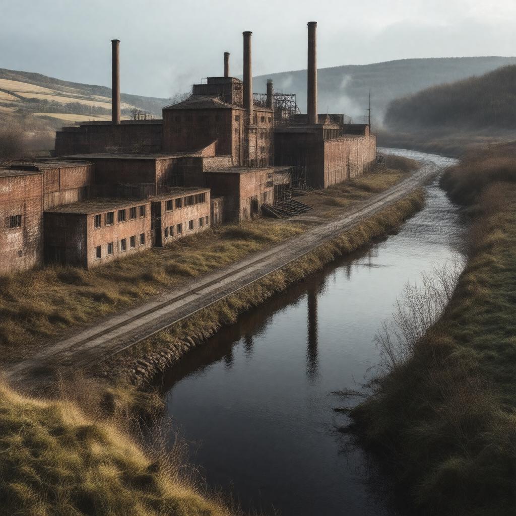 Click to view larger image AI-created image of Neath Steelworks