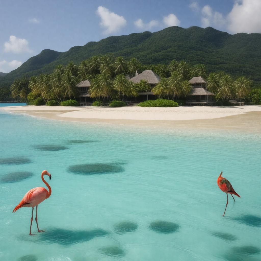 AI-created image of Necker Island, British Virgin Islands