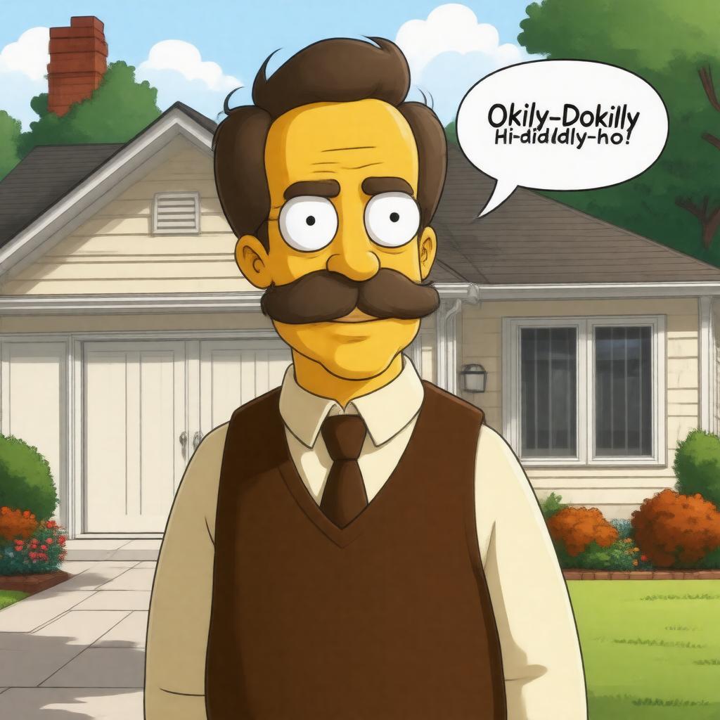 Click to view larger image AI-created image of Ned Flanders
